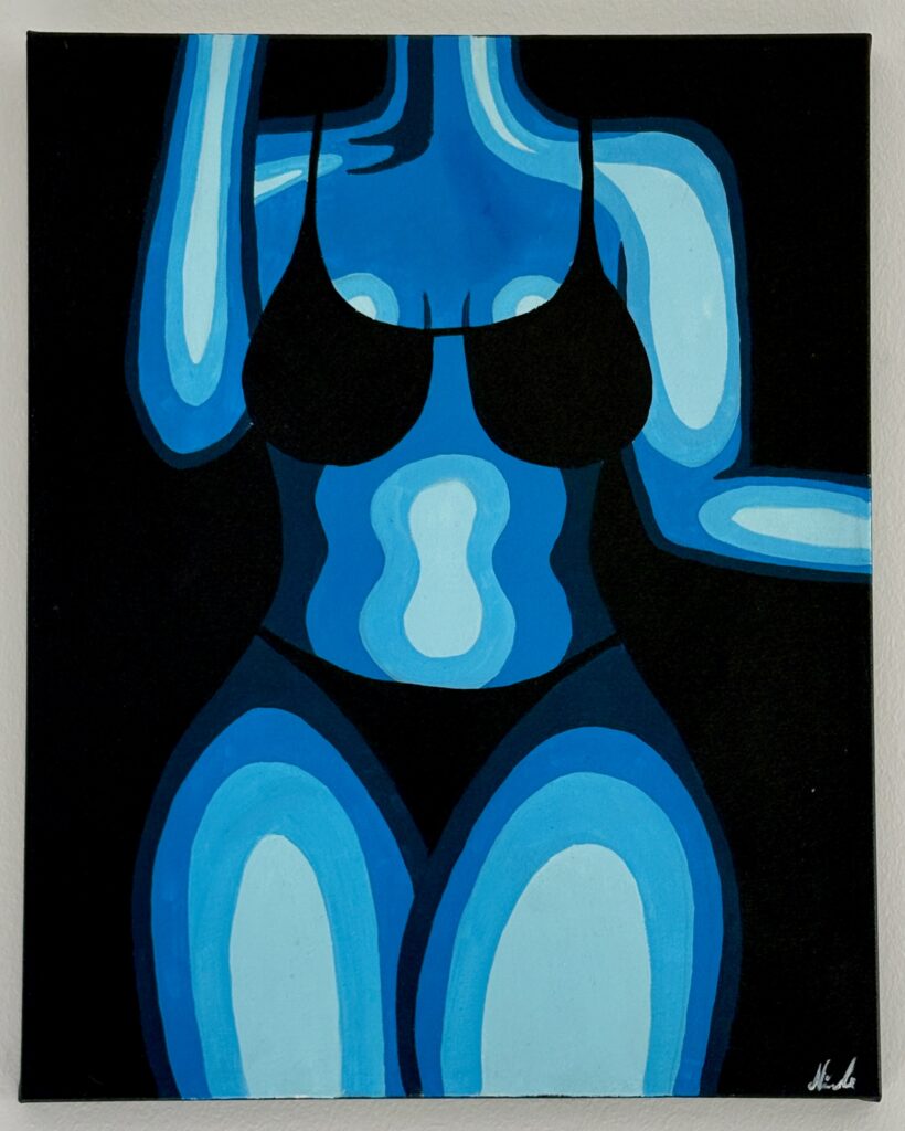 “Lady blue” Original Akryl Painting